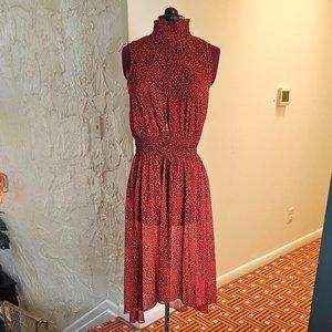 Cheetah Print Red Dress